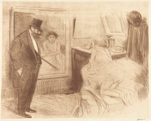 A táncosnő öltözője (2. táblakép) (The Dancer’s Dressing Room) (második táblakép) alkotó: Jean-Louis Forain