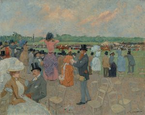 A versenyek Longchampban alkotó: Jean-Louis Forain