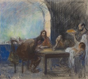 Vacsora Emmausban alkotó: Jean-Louis Forain
