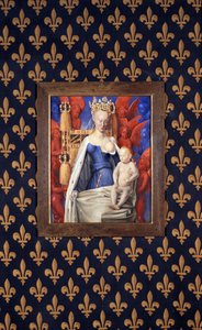 A szoptatós szűz hermelinkabátban, Agnes Sorelként - (az antwerpeni szűz után, Jean Fouquet, 1452-1455 körül)