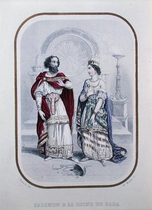 Salamon király és Sába királynője, illusztráció Alphonse és Adele Esquiros "Histoire des Amants Celebres de l