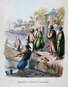 Mahomet Ali megérkezik Konstantinápolyba, 1847. alkotó: Jean Adolphe Beauce
