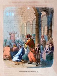 Egyetemes ima a Nílus áradásáért, Egyiptom, 1847