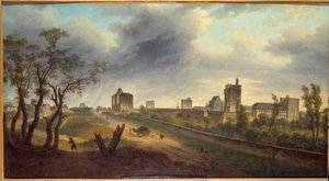 Vincennes kastélyának kilátása Adrien Guignet (1816-1854) festménye