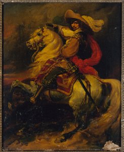 Francia: Josias, Rantzau grófjának (1609-1650), Franciaország marsalljának lovas portréja. alkotó: Jean Alaux