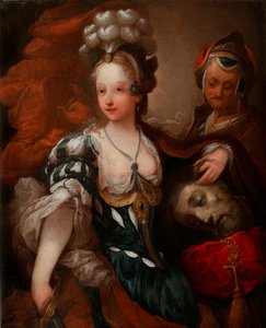 Judit a Holofernész fejével (Judith a Holofernész fejével) - Alexis Grimou (1678-1733) festménye, olaj, vászon, 18. század közepe (88x72 cm) - Wilanow Palota Múzeum, Varsó (Lengyelország)