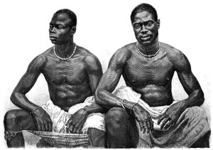 Két férfi Assinie-ből, Guinea, 1860-1920.