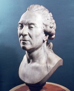 Georges Louis Leclerc (1707-88) Comte de Buffon mellszobra, 1783 körül (márvány)