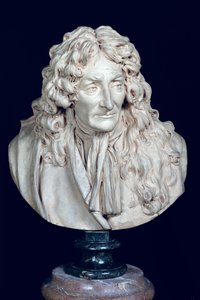 Jean de La Fontaine mellszobra (1621-95) 1692 (agyag)