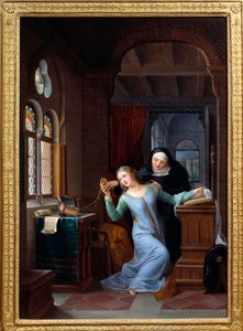 Heloise (1101-1164) a szerzetesi élet felkarolásával Heloise és Abelard, legendás házaspár története. Jean Antoine Laurent (1763-1832) festménye 19. század V. 0,84x0,58 m Malmaison, musee du chateau