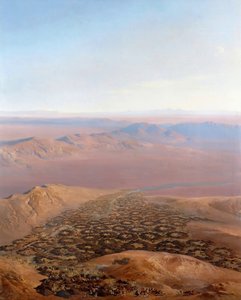 Panorámakép Abd El-Kader Smala elfoglalásáról, 1843. május 16.