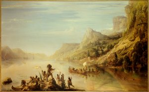 Jacques Cartier (1491-1557) francia felfedező fedezte fel és 1535-ben megmászta a Szent Lőrinc folyót Kanadában. Jean Antoine Theodore Gudin (1802-1880) festménye