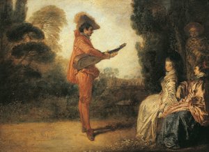 Castor (varázsló), 1713-1714 körül, Jean-Antoine Watteau (1684-1721), olaj, vászon alkotó: Jean Antoine Watteau