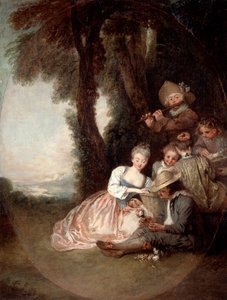 Champetre-koncert, 1715 alkotó: Jean Antoine Watteau