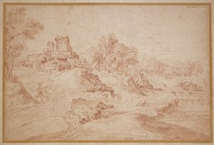 Táj kastéllyal, 1716-18 alkotó: Jean Antoine Watteau