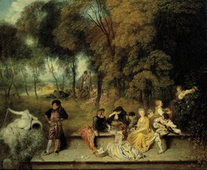 Pleasures of Love, kb. 1718-1719 alkotó: Jean Antoine Watteau