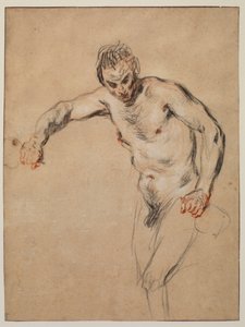 Szatír bort önt, 1717 alkotó: Jean Antoine Watteau