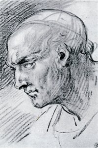 Tanulmány egy fejről, 1913. alkotó: Jean Antoine Watteau