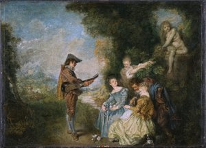 Svéd: A szerelmi lecke
 A szerelmi lecke alkotó: Jean Antoine Watteau