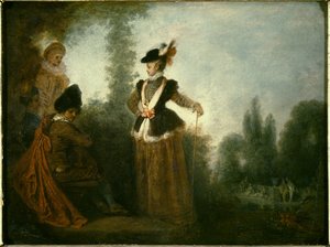 A kalandornő, 1712 körül alkotó: Jean Antoine Watteau