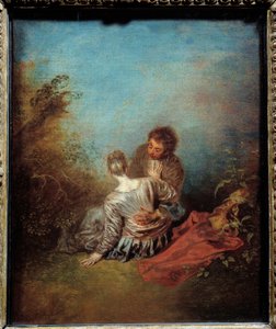 Rossz lépés. Jean Antoine Watteau (1684-1721) festménye alkotó: Jean Antoine Watteau
