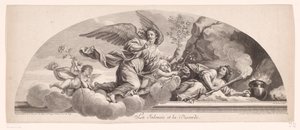Allegorikus ábrázolás féltékenységgel és nézeteltérésekkel La Jalousie et la Discorde (cím a tárgyon)