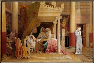Antiochus betegség vagy Antiochus és Stratonice Antiochus (Kr. e. 324-261) betegesen szeret mostohaanyja, Stratonice iránt. Raymond Balze festménye vászonra Jean Auguste Dominique Ingres (1780-1867) festménye nyomán 1866 Dim. 0,61x0,92 m Montpellier, múzeu