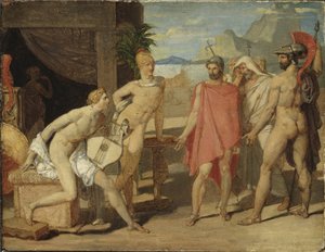 Akhilleusz sátrában fogadja Agamemnon követeit, 1801 alkotó: Jean Auguste Dominique Ingres