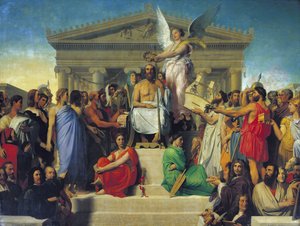 Homérosz apoteózisa, 1827 alkotó: Jean Auguste Dominique Ingres