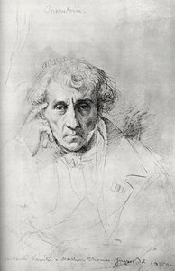 Luigi Cherubini 1760-1842, olasz zeneszerző, 1830. alkotó: Jean Auguste Dominique Ingres