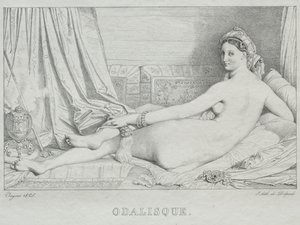 Odalisque, 1825. alkotó: Jean Auguste Dominique Ingres