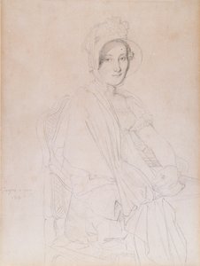 Marie Marcoz, később Vicomtesse de Senonnes de Senonnes portréja, 1813 (grafitceruza szőtt papíron) alkotó: Jean Auguste Dominique Ingres