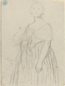 Vázlat Madame Moitessier számára alkotó: Jean Auguste Dominique Ingres