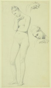 Stratonice figurájának tanulmányai, 1834-40 körül (ceruza, papír) alkotó: Jean Auguste Dominique Ingres