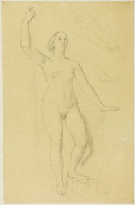 Tanulmány Joan of Arc számára, és a kezek vázlatai alkotó: Jean Auguste Dominique Ingres
