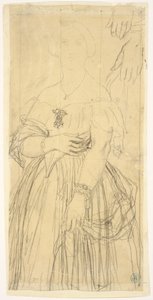 Tanulmány Madame Moitessier ruhájához és kezeihez alkotó: Jean Auguste Dominique Ingres