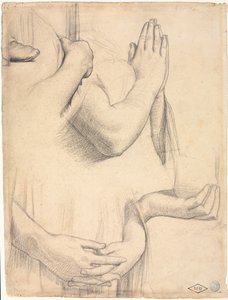 A kezek tanulmányozása alkotó: Jean Auguste Dominique Ingres