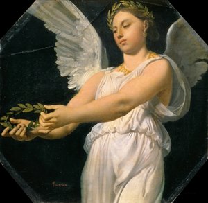 Study of Victory for the Apoteosis of Homer, c. 1826. alkotó: Jean Auguste Dominique Ingres