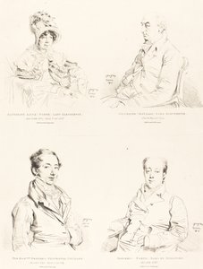 Sylvester (Douglas) Lord Glenbervie; Katherine Anne (Észak) Glenbervie; Frederic (Észak) Guilford grófja; Frederic Sylvester Douglas alkotó: Jean Auguste Dominique Ingres