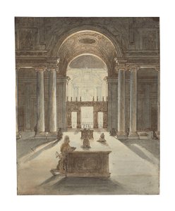 A Borghese-kápolna a Santa Maria Maggiore-ban, Rómában alkotó: Jean Auguste Dominique Ingres