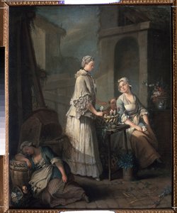 "A viráglány" (Egy viráglány) Jean-Baptiste (Jean Baptiste) Charpentier festménye (1728-1806) 1795-1799 Puskin Múzeum, Moszkva