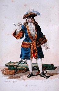 Jean Bart (1651-1702) portréja 1830 körül (színes metszet) alkotó: Jean Baptiste (after) Mauzaisse