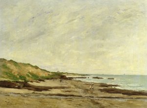 Tengerparti látkép figurákkal a parton, 1872 (olaj)