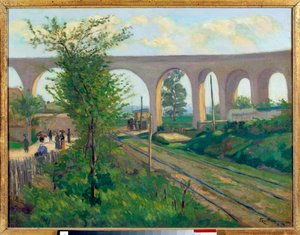 Az Arcueil-i vízvezeték, Sceaux vasútvonala alkotó: Jean Baptiste Armand Guillaumin