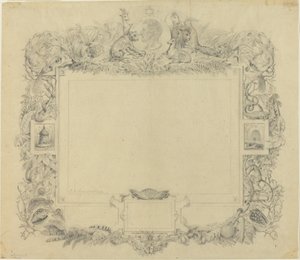 Tervezés szegélyhez Cuvier báró portréjával alkotó: Jean-Baptiste Arnout
