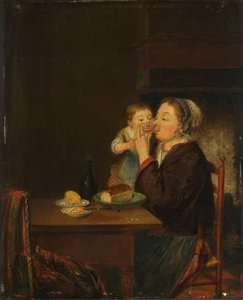 Egy anya és gyermeke, 1794 alkotó: Jean Baptiste Bernard Coclers