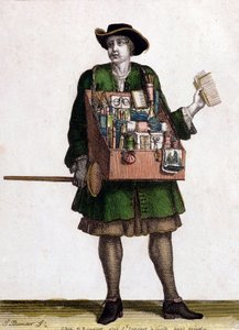 A rövidárus (színes gravírozás) alkotó: Jean Baptiste Bonnart