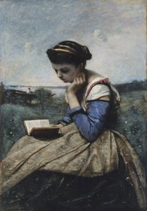 Olvasó nő alkotó: Jean Baptiste Camille Corot