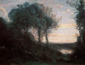 Este, 1850-1860-as évek. alkotó: Jean Baptiste Camille Corot
