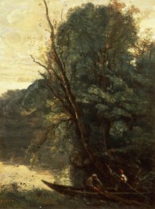 Horgászat hálóval, este (La peche a l